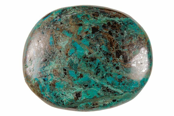 Polished, Vivid-Blue Chrysocolla Stone - Peru #210962